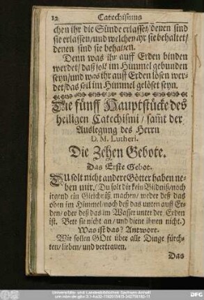 Die Zehen Gebote.