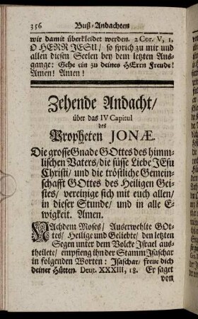 Zehende Andacht.