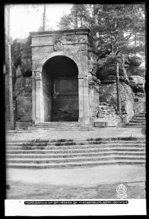 Böhmische Schweiz, Historische Kapelle am Belvedere bei Niedergrund