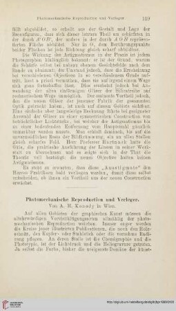 Photomechanische Reproduction und Verleger