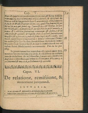 Caput VI. De relatione, remissione, & revocatione iurisiurandi.