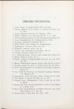 Litteratur-Verzeichnis.