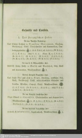 Gesandte und Consuln