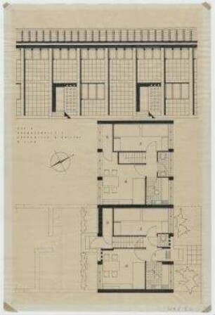 Ein Wachsendes Reihenhaus (nicht realisiert) – Grundriss, Ansicht