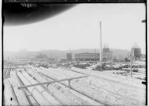 Sägewerk Ettlinger & Weber in Krauchenwies an der Straße nach Göggingen; Gesamtansicht