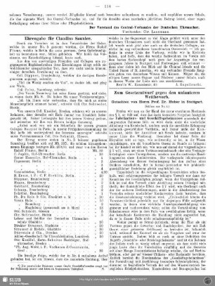 Zum Gesetzentwurf gegen den unlauteren Wettbewerb (Schluss aus Nr. 4)
