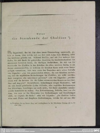 Ueber die Sternkunde der Chaldäer