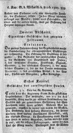 Zweyter Abschnitt. Eigentliche Geschichte des zweyten Zeitraums