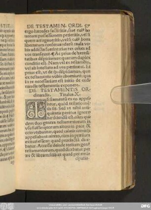 De Testamentis Ordinandis. Titulus. X.