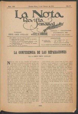 La conferencia de las reparaciones