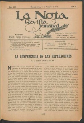 La conferencia de las reparaciones