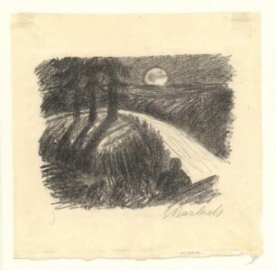 Flusslandschaft im Mondlicht