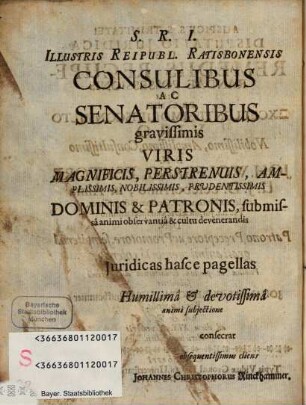 Disputatio iuridica de remediis recuperandae possessionis
