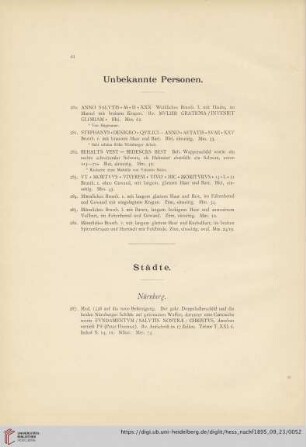 Unbekannte Personen (Nr. 280 - 286)