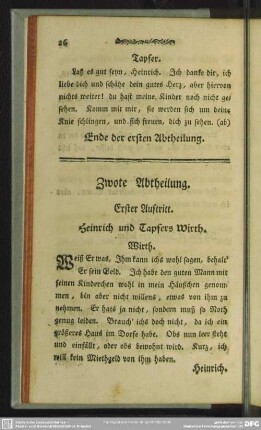 Zwote Abtheilung