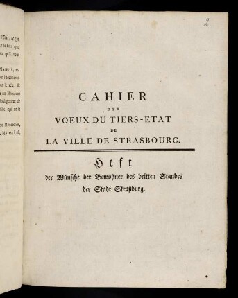 1-41, Cahier Des Voeux Du Tiers-Etat De La Ville ...