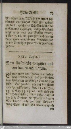 XXIV. Capitel. Vom Geschlecht-Register und den Anverwandten JEsu