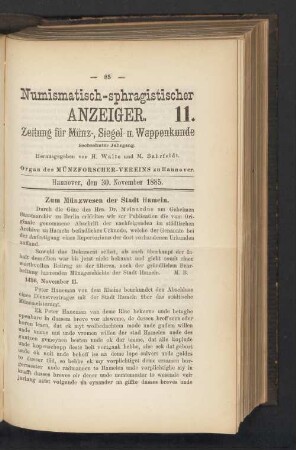 11. 30. November 1885