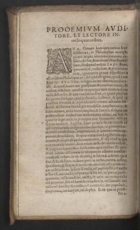 Prooemium auditore, et lectore