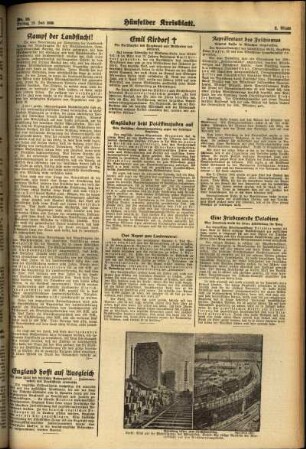 Zweite Ausgabe vom Freitag, den 15. Juli 1938.