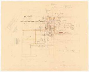 Einfamilienhaus mit Einliegerwohnung für Prof. H. L. (Leistikow), Kassel: Keller und Einliegerwohnung, Grundriss 1:50