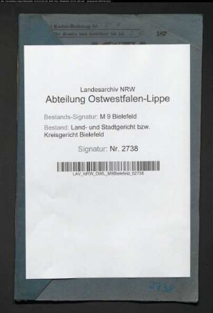Erblasser: Balsliemke, Angela, geb. Ernst-Kösters: Testament