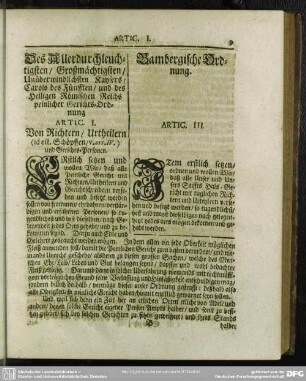 Bambergische Ordnung