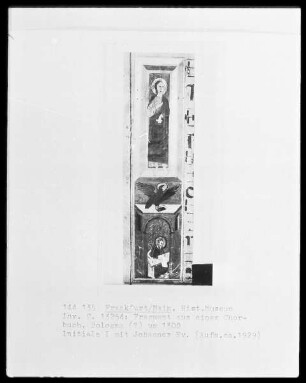 Fragment aus einem Chorbuch: Initiale I mit Johannes dem Täufer