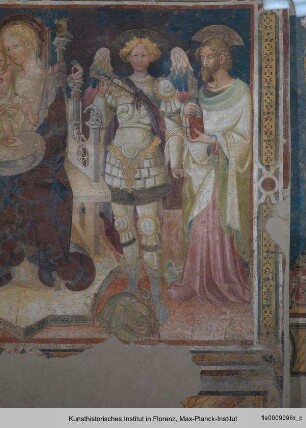 Thronende Madonna mit vier Heiligen