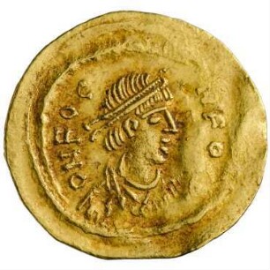 Münze, Tremissis, 607 - 609