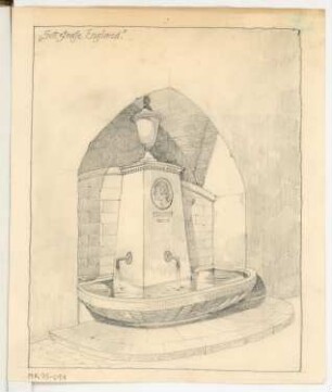 Laufbrunnen Monatskonkurrenz Januar 1915: Perspektivische Ansicht