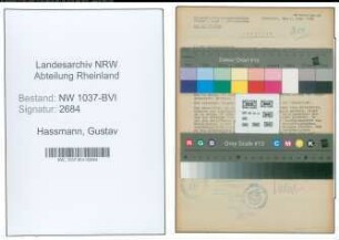 Entnazifizierung Gustav Hassmann , geb. 18.09.1886 (Lehrer)
