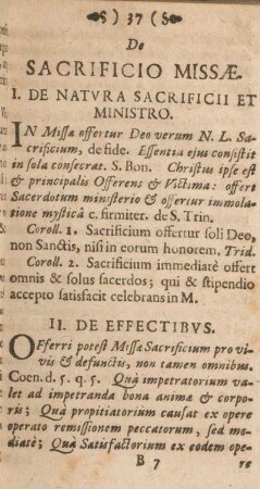 De sacrificio missæ.