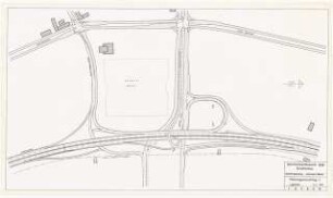 Stadtautobahn Köln Schinkelwettbewerb 1969: Planungsvorschlag 4: Lageplan 1:1000