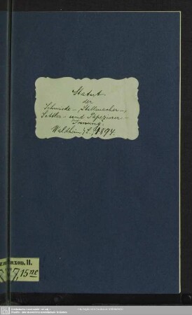Statut der Schmiede-, Stellmacher-, Sattler- und Tapezierer-Innung zu Waldheim