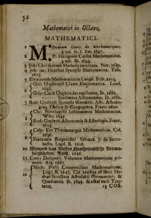 Mathematici in Octavo