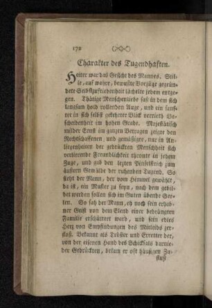 Charakter des Tugendhaften.