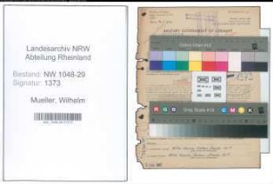 Entnazifizierung Wilhelm Mueller , geb. 26.11.1909 (Beamter)