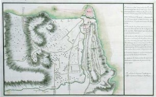 WHK 27 Russisch-Türkischer Krieg: Plan der Kämpfe zwischen Russen und Türken bei Modon, 1770