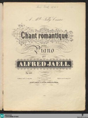 Chant romantique pour piano : Op. 130