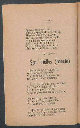 Son criollos (soneto)