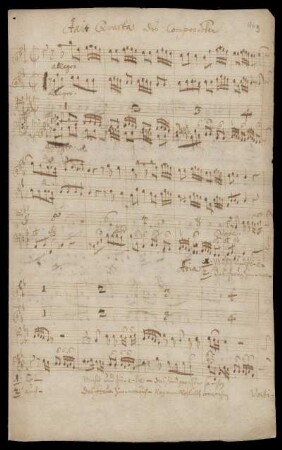 Musiqe und Posie das sind gar schöne sachen (Aria quarta des Componisten)