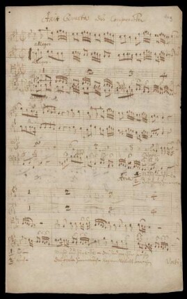 Musiqe und Posie das sind gar schöne sachen (Aria quarta des Componisten)