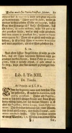 Tit. XIII. De Tutelis.