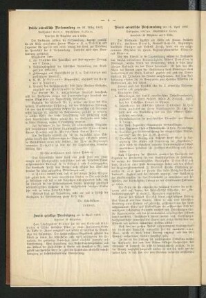 Vierte ordentliche Versammlung am 16. April 1887