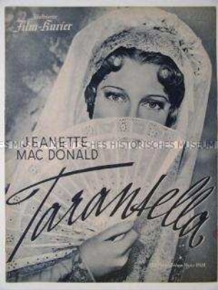 Filmzeitschrift zu dem us-amerikanischen Spielfilm "Tarantella" mit Jeanette MacDonald