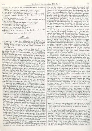 739-740 [Rezension] Zimmels, Hirsch J., Ashkenazim and Sephardim