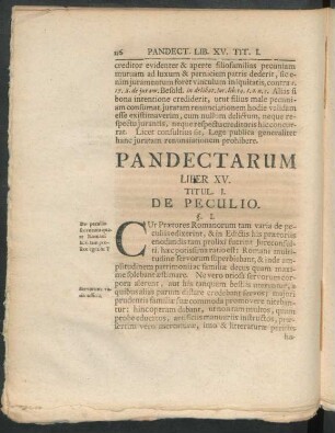 Pandectarum Liber XV.