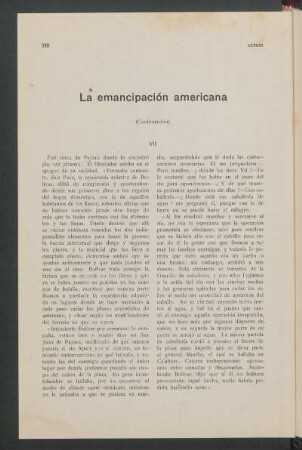 La emancipación americana