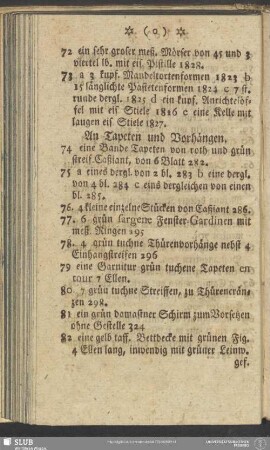 An Tapeten und Vorhängen